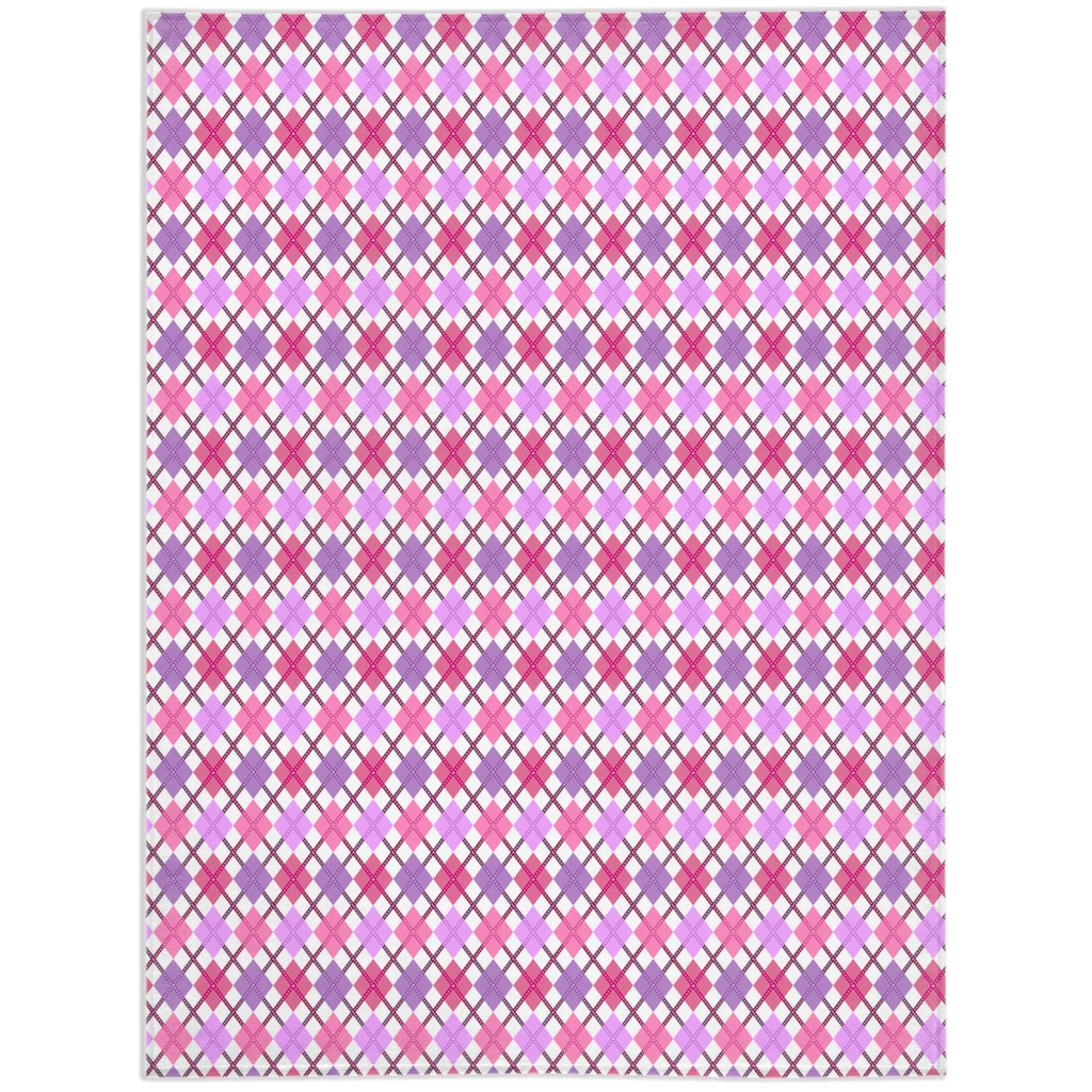 Lesbiennes - V2 Argyle Plaid Pride Minky Couvertures