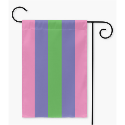 Drapeaux de cour et de jardin Trigender | Simple ou double face | 2 tailles | Identité et expression de genre