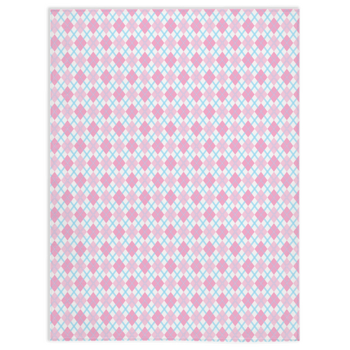 Transfeminine Argyle Plaid Pride Minky Blankets