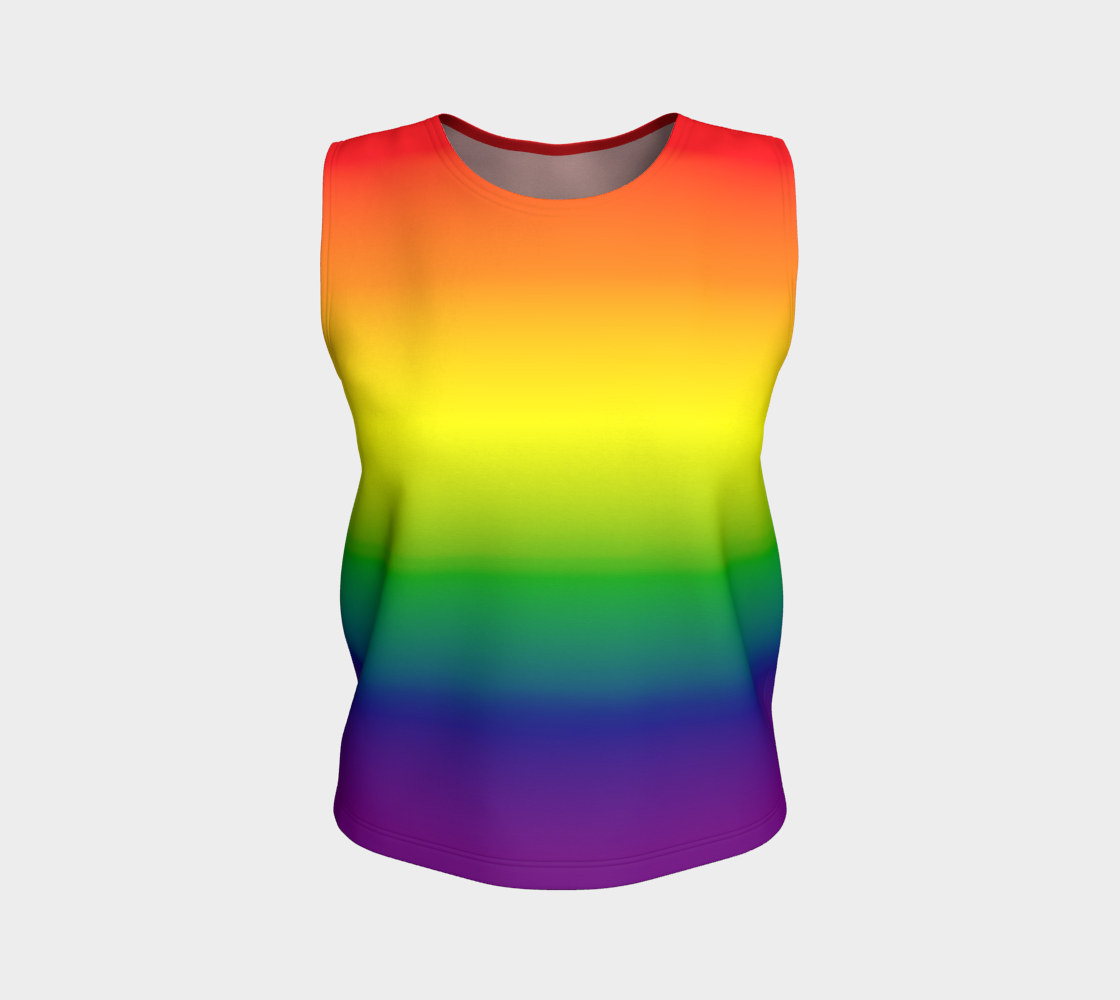 Rainbow Gradient Loose Tank (Long)