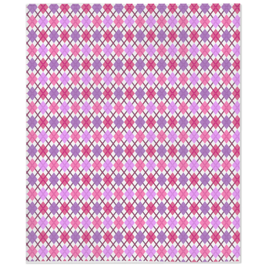 Lesbiennes - V2 Argyle Plaid Pride Minky Couvertures