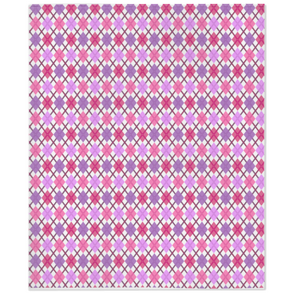 Lesbiennes - V2 Argyle Plaid Pride Minky Couvertures