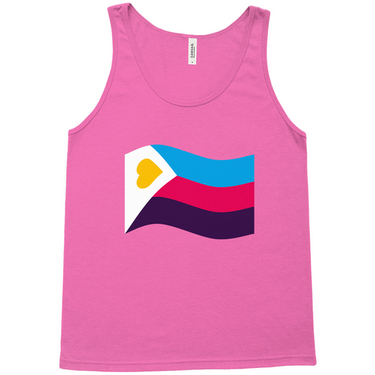 Polyamory Pride Flag Relaxed Fit Tank Tops | Choose Your Flag | Bella + Canvas