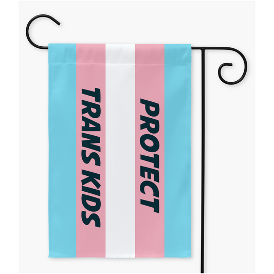 Protect Trans Kids - Avengeance Dark Yard & Garden Flags | Single Or Double-Sided | 2 Sizes