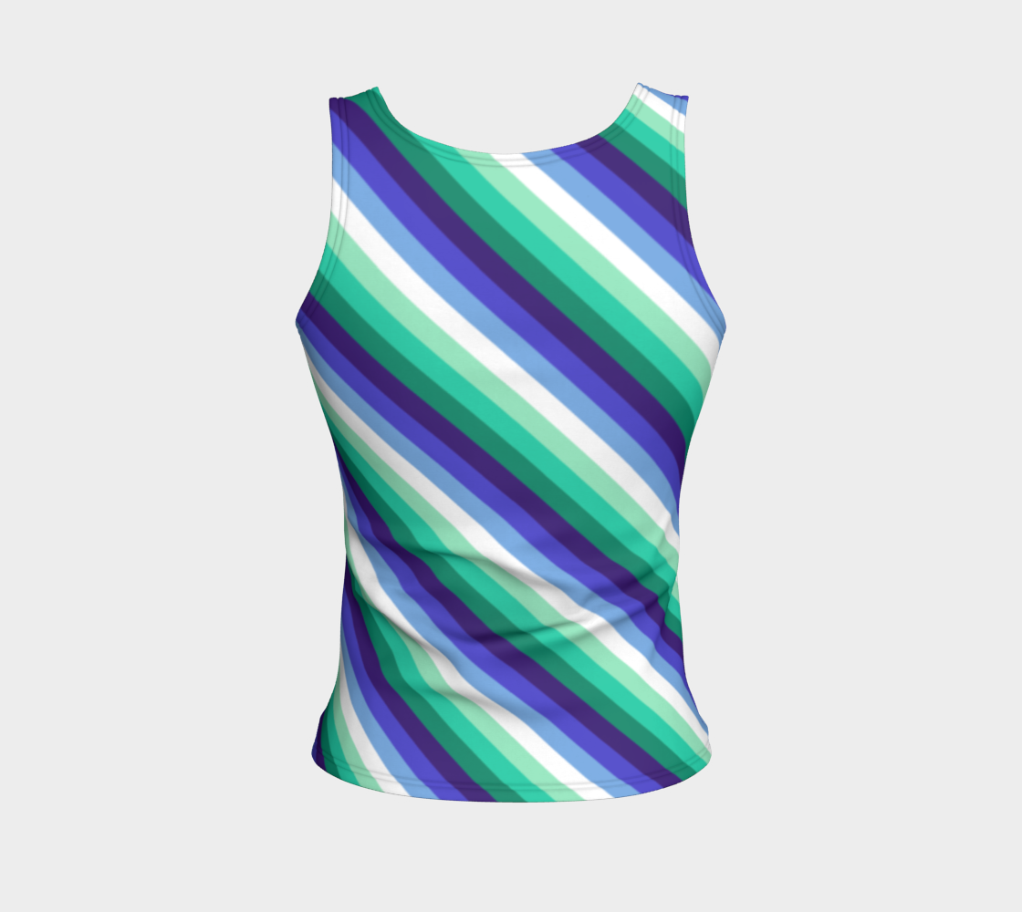 Gay Man (formerly Vincian - V2) Striped Fitted Tank (Long)