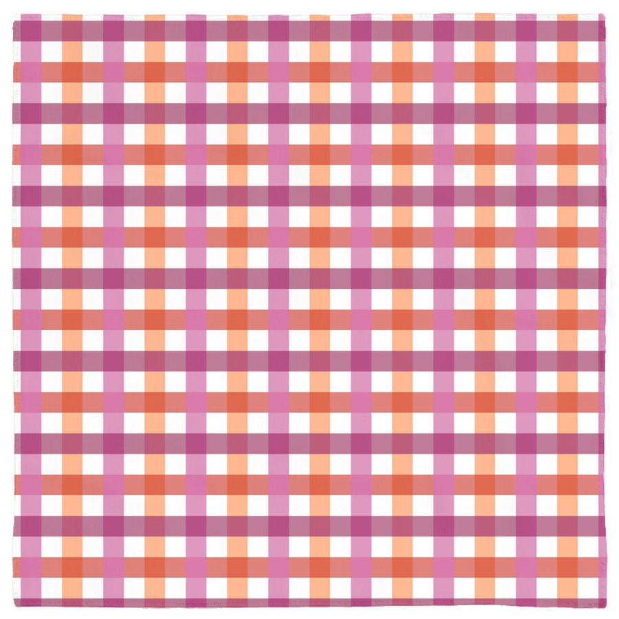Lesbian - V1 Gingham Pride Bandana