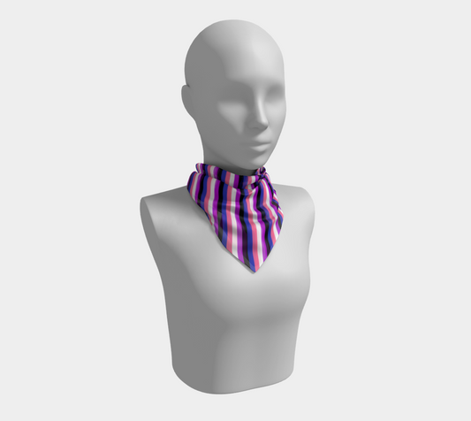 Genderfluid Striped  Square Scarf