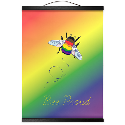 Bumblebee Pun Hanging Canvas Prints | Choose Your Flag and Pun | Wall Art | Lgbtqia2s+