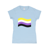 Gender Pride Flag Fitted Tshirt | Choose Your Flag | Gildan