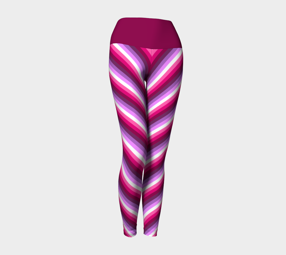 Lesbian - V2 Striped Yoga Leggings