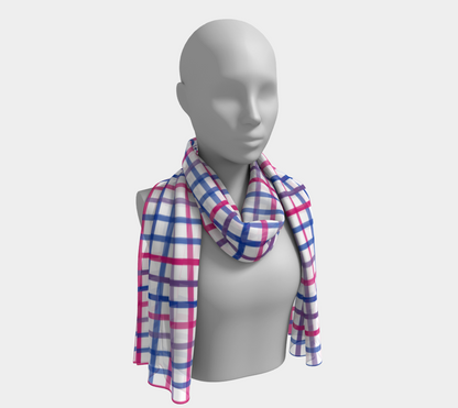 Bisexual Tattersol Plaid Long Scarf