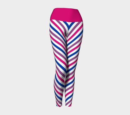 Leggings de yoga rayés barbier bisexuel