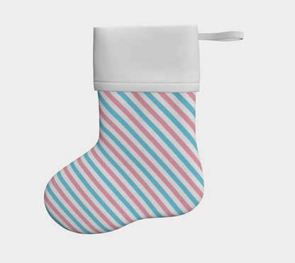 Transgender Barber Striped Holiday Stocking