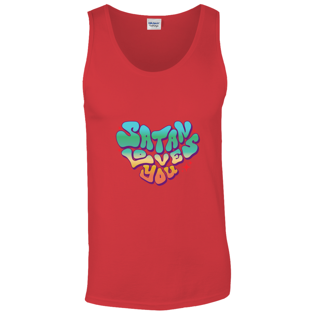 Satan Loves You Relaxed Fit Tank Top | Gildan