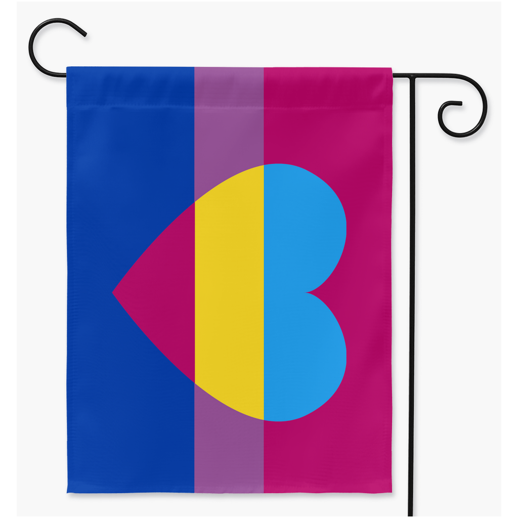 Bisexual Panromantic Pride Yard and Garden Flags  | Single Or Double-Sided | 2 Sizes | Sexual And Romantic Orientations