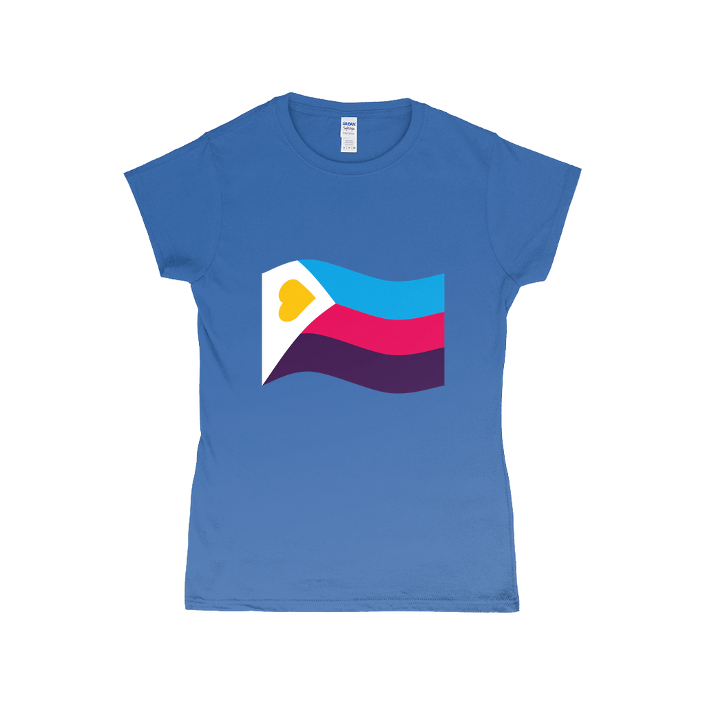 Polyamory Pride Flag Fitted Tshirt | Choose Your Flag | Gildan