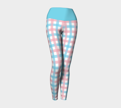 Transgender Gingham Plaid Yoga Leggings