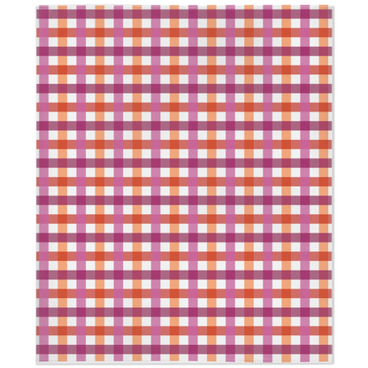 Lesbienne - V1 Gingham Plaid Pride Minky Couvertures