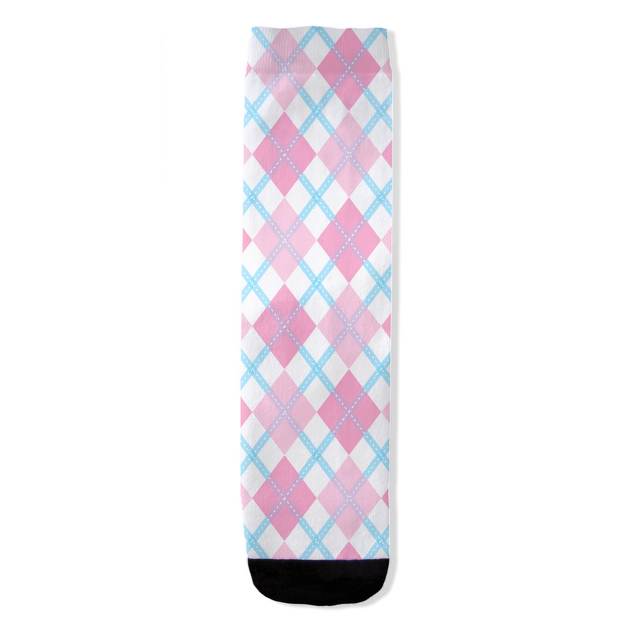 Transfeminine Argyle Plaid All-Over Print Socks