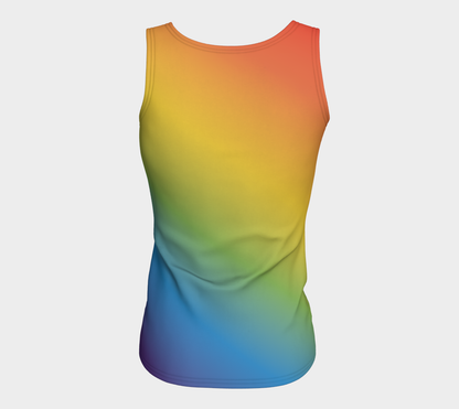 Muted Rainbow Gradient Fitted Tank