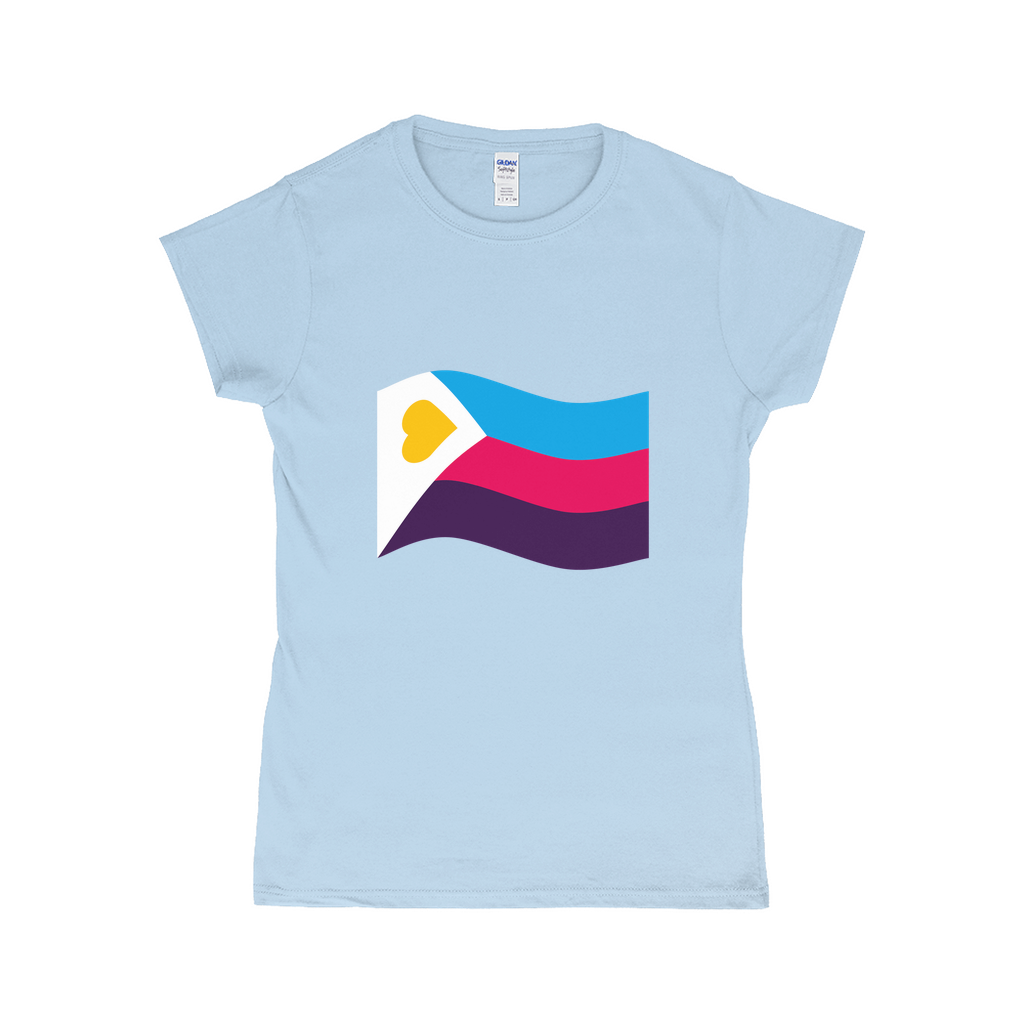 Polyamory Pride Flag Fitted Tshirt | Choose Your Flag | Gildan