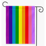 Inclusive Gilbert Baker Rainbow Pride Yard and Garden Flags | Single Or Double-Sided | 2 Sizes