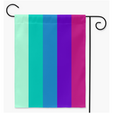 Drapeau bi-vincien de cour et de jardin | Simple ou double face | 2 tailles