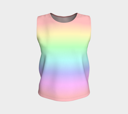 Pastel Rainbow Gradient Loose Tank (Long)