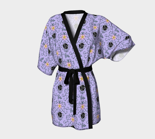 Wild Rose and Vine BDSM (Purple) Kimono Robe