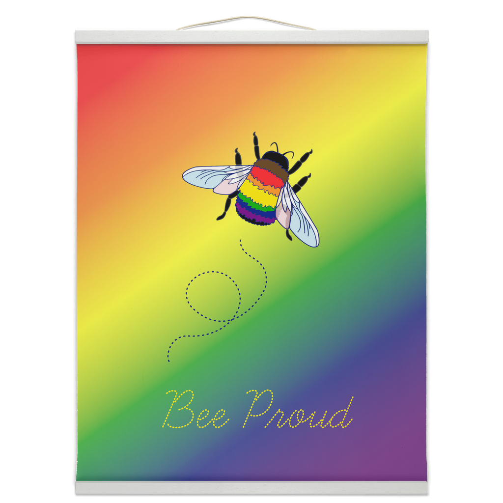 Bumblebee Pun Hanging Canvas Prints | Choose Your Flag and Pun | Wall Art | Lgbtqia2s+