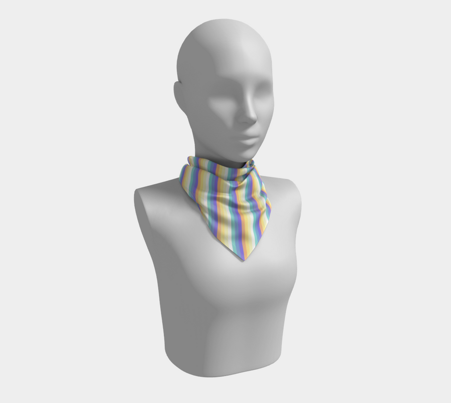 Écharpe carrée rayée Genderfaun