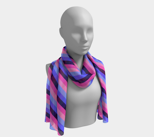 Omnisexual Striped Long Scarf