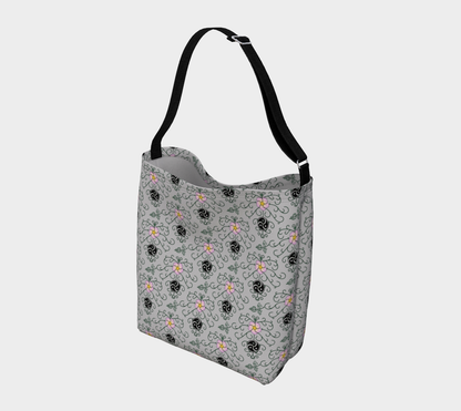 Wild Rose and Vine BDSM (Grey) Day Tote