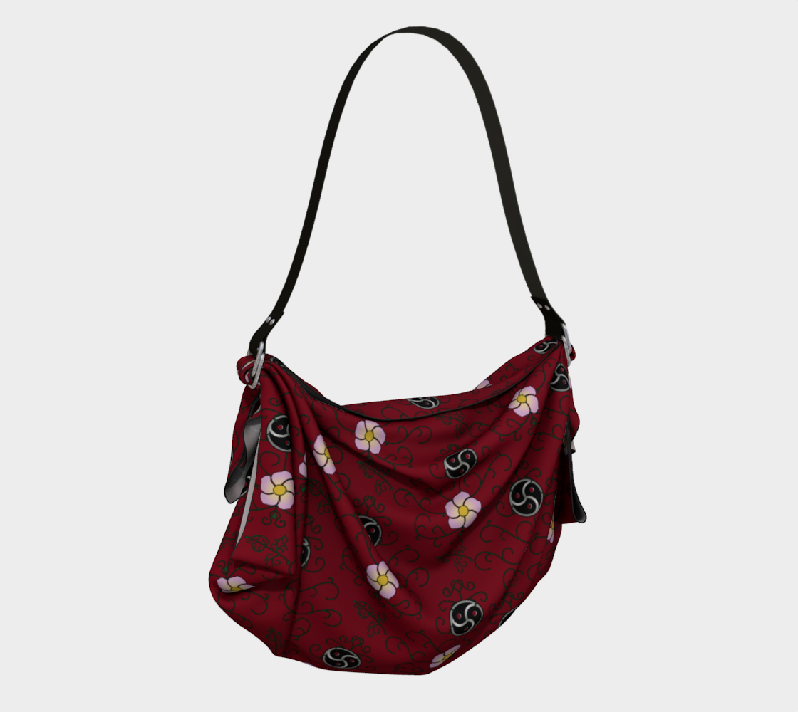 Wild Rose and Vine BDSM (Red) Origami Tote