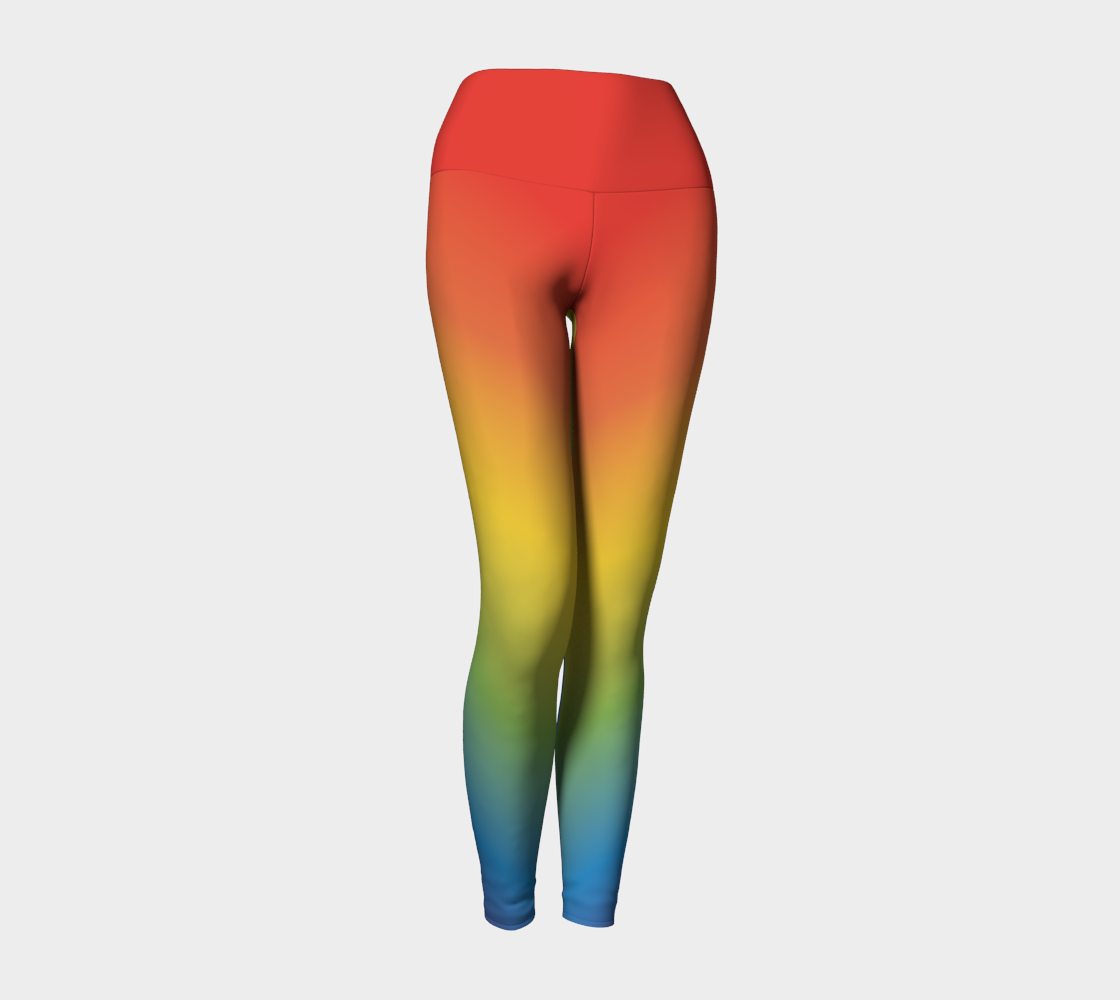 Muted Rainbow Gradient Yoga Leggings