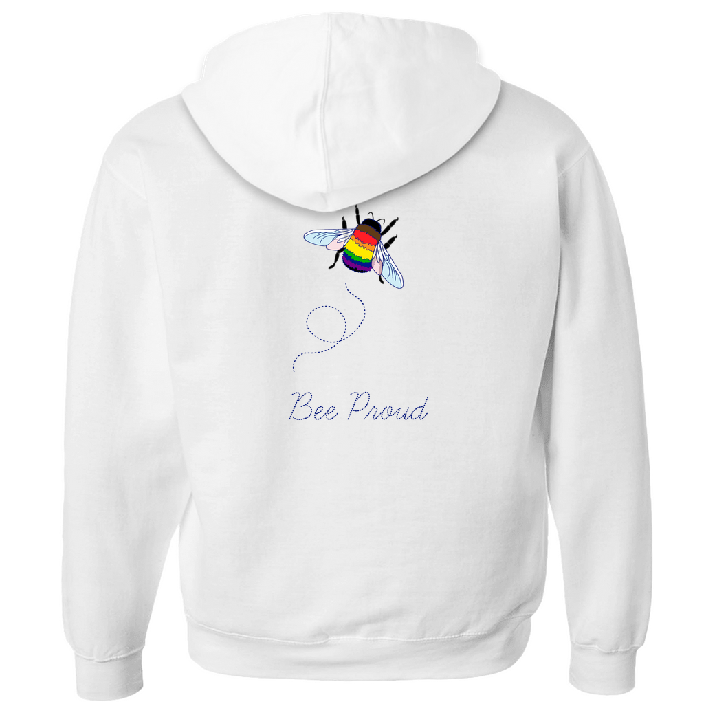 Bumblebee Pride Pun Zip-Up Hoodies - BACK DESIGN | Choose Your Flag and Pun | Bumblebee Hoodie | Lgbtqia