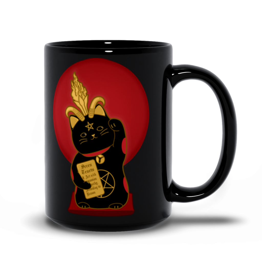 Lucky Catomet Black Mugs | 2 Sizes