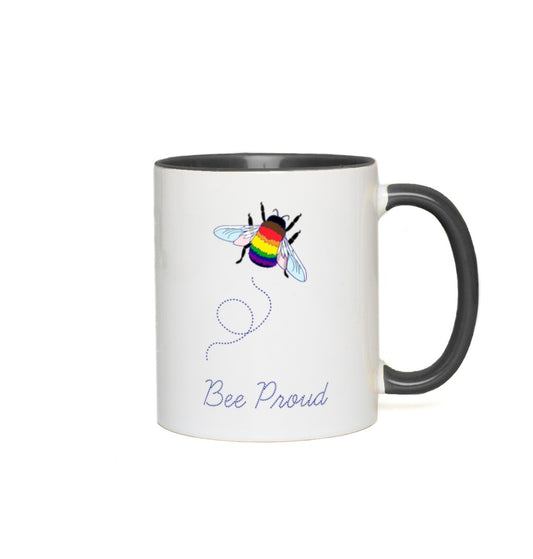 Bumblebee Pun Accent Mugs | Choose Your Flag and Pun | Lgbtqia2s+